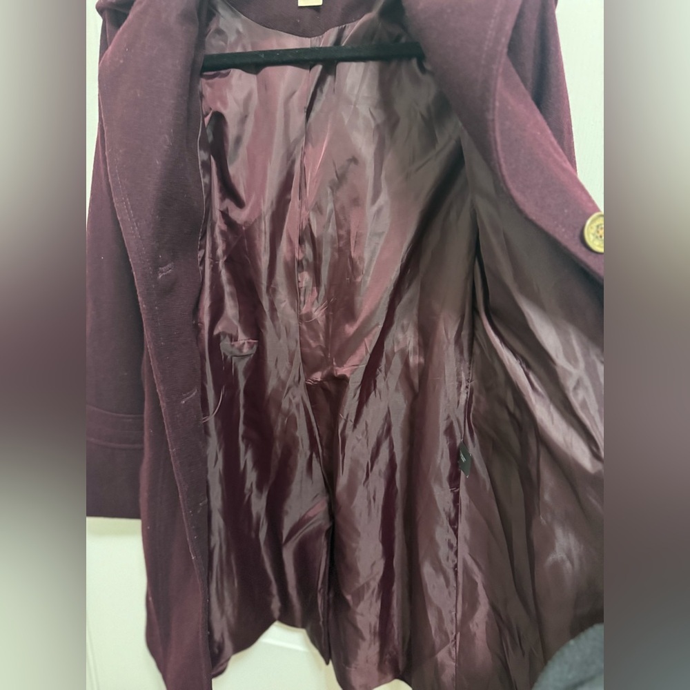 MICHAEL Michael Kors Women's Burgundy Trench Coat - Picture 5 of 5